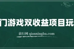 热门游戏双收益项目玩法教程