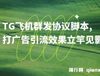 TG飞机群发协议脚本：批量采集群私聊，助力广告引流