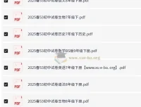 53科学备考：2025春初中各科模拟试卷