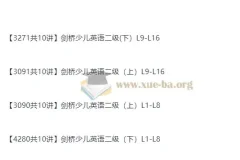 裴军芳主讲剑桥少儿英语二级（上、下册全）40讲课程