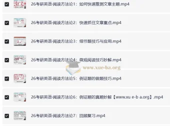 2026考研英语：唐迟阅读方法论课程