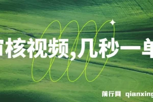 审核视频兼职项目：几秒一单，多劳多得