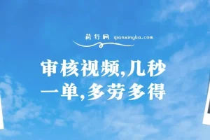 审核视频兼职项目：几秒一单，多劳多得，新人小白日入300+