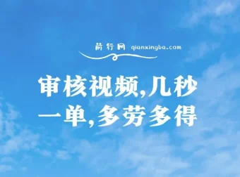 审核视频兼职项目：几秒一单，多劳多得，新人小白日入300+