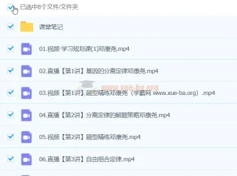 2024年邓康尧高一生物春季班课程