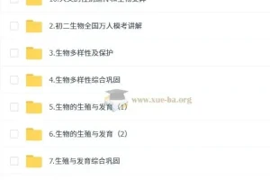 张雨桐 2025 初二生物培训班（秋下·全国版·A+）