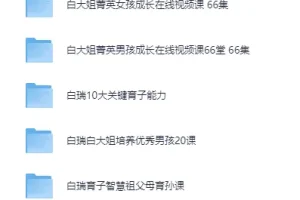 白大姐白瑞家庭教育课程大合集：涵盖男孩女孩养育等多方面内容