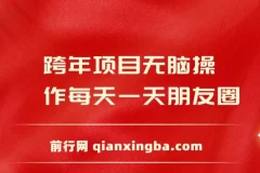 跨年朋友圈推广项目：轻松操作日入200+玩法介绍
