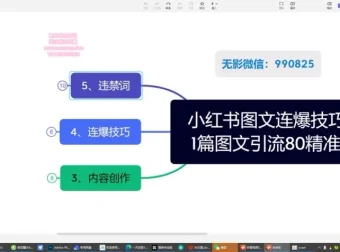 小红书爆款图文引流教学课程2.0与单篇图文连爆秘籍