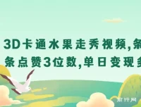3D卡通水果走秀视频爆款玩法课程