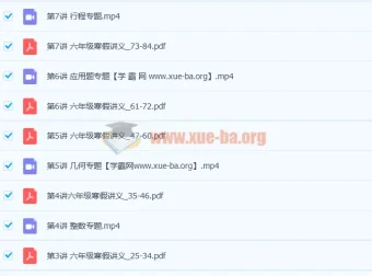 刘庆涛小学六年级数学寒假班7讲（含讲义）