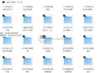 2025年初中全年级点拨与典中点教辅复习资料汇总