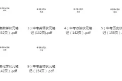 初中九科学霸笔记（无水印）：中考状元整理，助力学生成绩提升