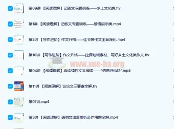 孙清珍初二语文阅读写作目标A+班（2021秋）11讲及讲义