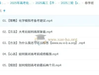 冷士强2025高三高考化学课程：暑假 – 秋季 – 寒假 – 春季全阶段复习资料