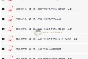 1~9年级全册华东师范大学出版社版一课一练