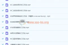 张天禄九年级历史秋季课程（2020版，已完结，共16讲）