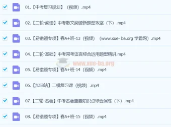 杨荷 2024 初三中考语文 A+春季班（下）视频课程