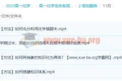 冷士强2023高一化学规划服务课程