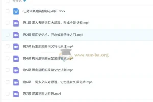 8小时攻克考研英语重难点课程