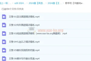 2024高三高考英语王赞英语春季班（更新中）