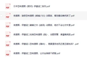 《伊藤润二漫画系列合集》：日本经典恐怖漫画 [PDF]