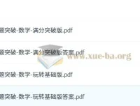 中考冲刺专题突破：数学（玩转基础版+满分突破版）