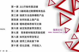 小红书无货源电商变现实战课
