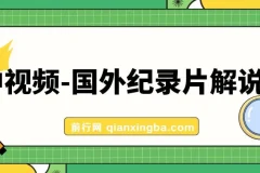 价值1699元的中视频国外纪录片解说课程（含动物、美食、动画片题材）