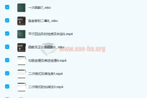 施佳辰初二数学寒假班课程（2020寒）：7讲带讲义完结