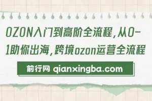 OZON跨境运营：从入门到高阶全流程课程