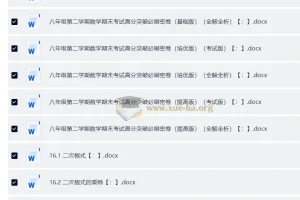 人教版初中数学八年级下册考点题型精讲与精练突破