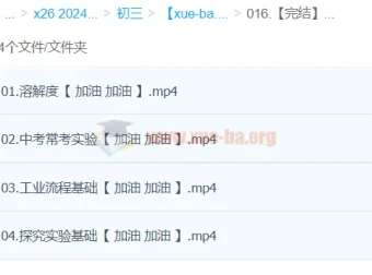 2024中考化学复习冲刺课程