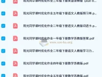 2024年阳光同学课时优化作业：小学全年级多科目同步练习资料