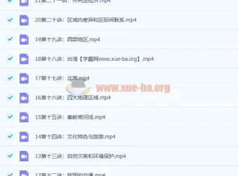 杨晓松中国地理：初一地理21讲全套（七年级地理微课堂）