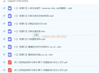 张雨桐 2024初二生物全国版A+春季班课程