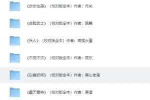 全网热门玄幻仙侠等动漫小说系列（已收录7650本）[TXT]