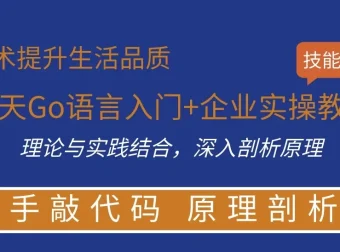 16天Go语言入门+企业实操教程