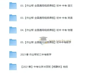 作业帮初中中考多学科综合课程合集