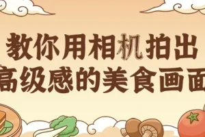 教你用相机拍出高级感的美食画面课程