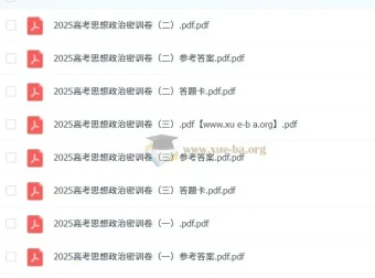 2025年高考思想政治密训卷