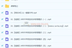 杨雯智2024初三中考化学冲刺密训班