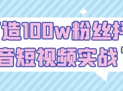 《打造100w粉丝抖音短视频实战课程》