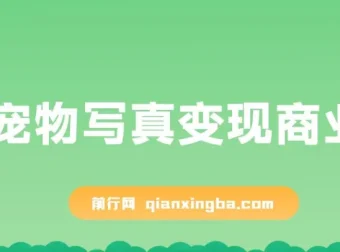 AI宠物写真变现商业课：全网爆火的AI宠物肖像定制项目