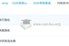 2026考研英语刘晓燕冲刺押题班