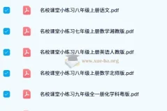 名校课堂小练习：初中多学科同步练习资料