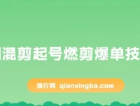短剧混剪起号：燃剪爆单技巧实操