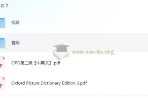 图像记忆单词：【OPD牛津图解词典】第3版 中英文（电子书+视频+音频全集）