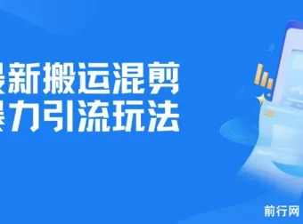 最新搬运混剪暴力引流玩法：零基础日引500+精准创业粉