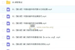 2024 – 2025学年高一田夏林高中数学全年课程（暑假班、秋季班、寒假班、春季班）